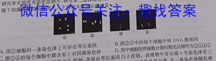 河北省2023-2024学年第二学期高一期末考试生物学试题答案