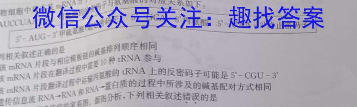  1号卷·2024年中考智高点·预测卷（二）生物学试题答案