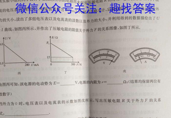 2024届炎德英才大联考雅礼中学高三模拟试卷(一)物理试卷答案