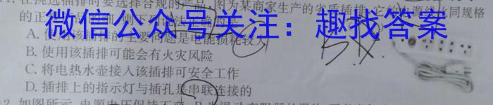 天一大联考·安徽省2023-2024学年第二学期高二下学期5月联考物理试题答案