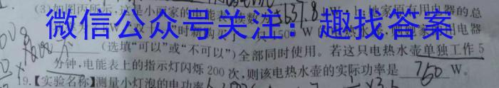 2024年安徽省初中学业水平考试模拟试卷（五）物理`