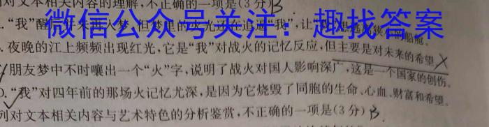 高考快递2024年普通高等学校招生考试押题卷(一)语文