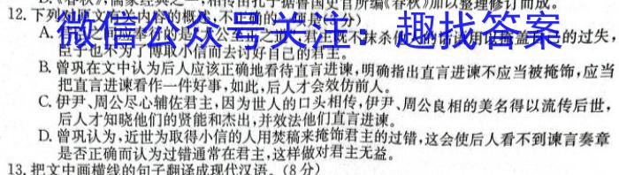 衡水金卷先享题·月考卷 2023-2024学年度下学期高三年级四调考试语文