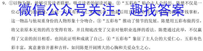 金考卷2024年普通高等学校招生全国统一考试 全国卷 预测卷(六)6/语文