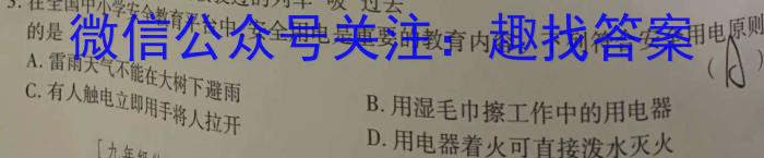 2024年学考总复习·试题猜想·九年级（三）物理试卷答案