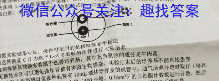 安徽省合肥市庐江县2024届九年级中考模拟4月联考生物学试题答案