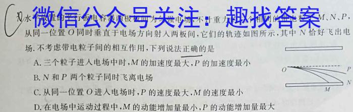 辽宁省名校联盟2024年高考模拟卷（调研卷）（一）物理试卷答案