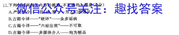 伯乐马2024年普通高等学校招生模拟考试(九)语文