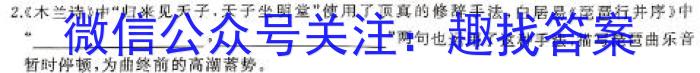 安徽省2023-2024学年度第二学期高二年级阶段性考试（242831D）语文