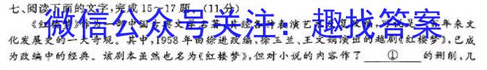 2024年长沙市初中学业水平考试模拟试卷(四)语文