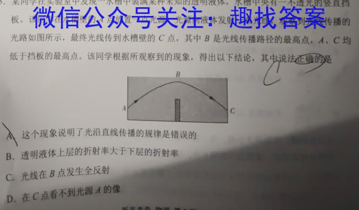 河北省邢台市2024-2025学年第一学期高二年级9月开学考试物理试卷答案