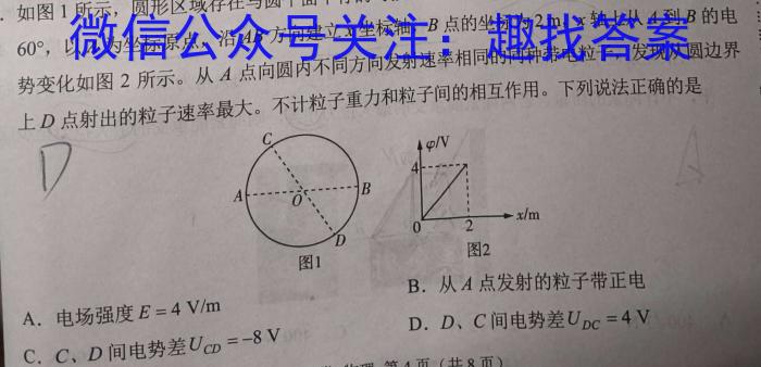 ［新疆一模］新疆2024年高三年级第一次模拟考试f物理