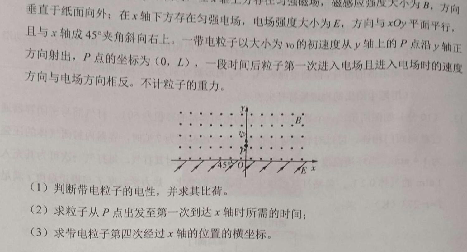 陕西省2024届高三年级测评(◊)物理试题.