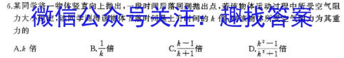 2024年安徽省中考学业水平检测·试卷(A)物理`