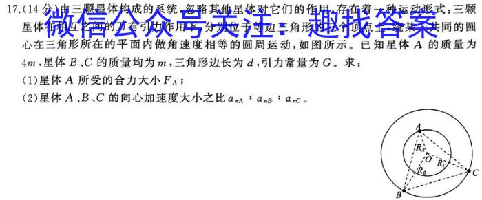 2024年安徽省中考学业水平检测试卷(A)h物理