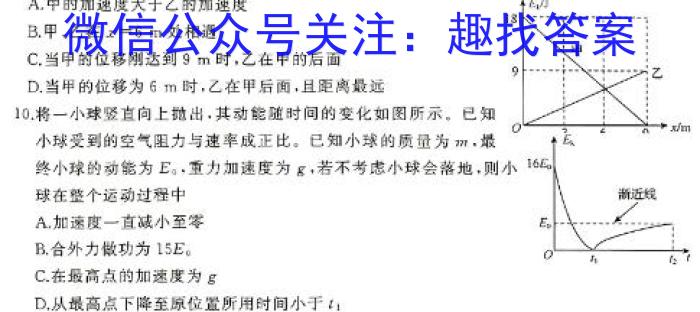 A佳教育2024年5月高三模拟考试物理`