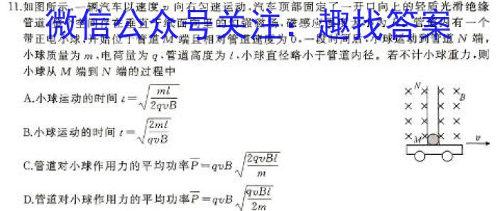 神州智达 2024年普通高中学业水平选择性考试(压轴卷Ⅱ)(六)6物理试卷答案