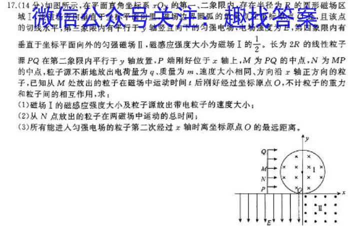 2024届长郡中学高考适应性考试(二)物理`