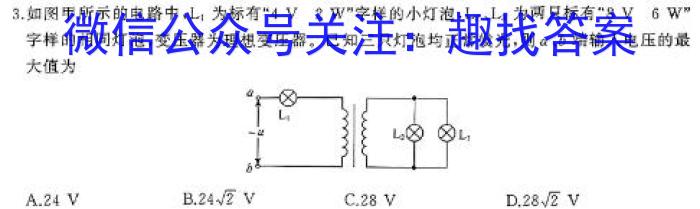 2023-2024学年河南省三甲名校原创押题试卷(八)q物理