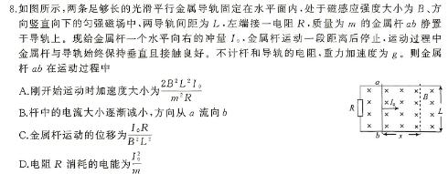 贵州省2024年秋季九年级入学摸底检测(物理)试卷答案