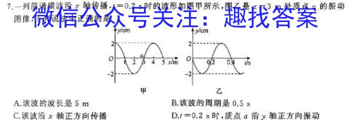 宿州市、市示范高中2023-2024学年度第二学期期中教学质量检测（高二）h物理