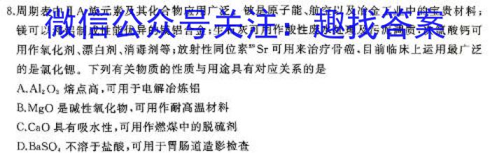 山西省吕梁市交城县2023-2024学年第二学期八年级期末质量监测试题化学