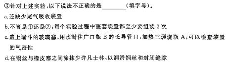 【热荐】湖南省2024年初中学业水平考试模拟试卷化学