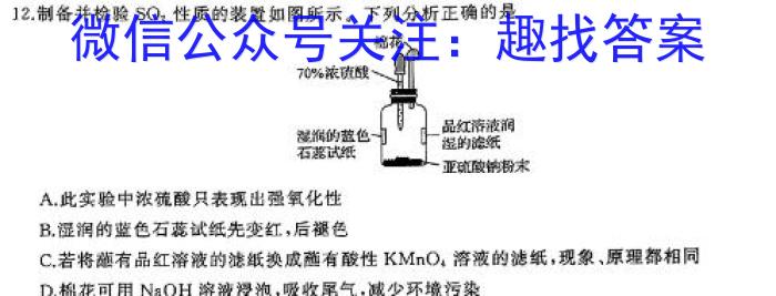 【精品】2023-2024学年第二学期蚌埠G5教研联盟3月份调研考试九年级化学
