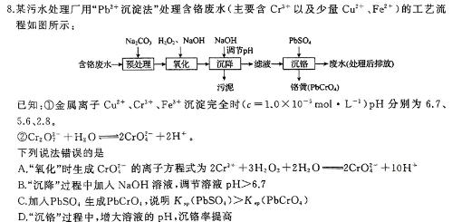 12024届云南三校高考备考实用性联考卷（六）化学试卷答案