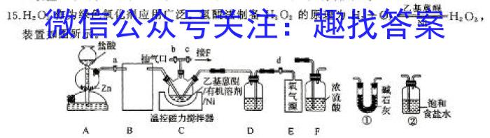 2024年安徽省初中学业水平考试名校联考(一)化学