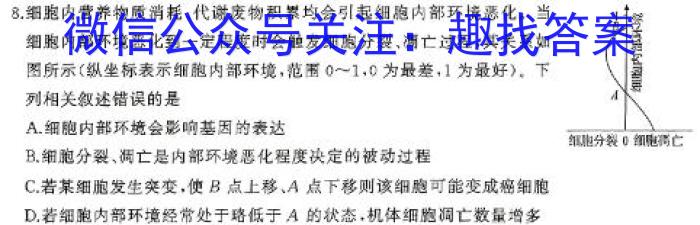 九师联盟·河南省商丘市2023-2024学年高二下学期期中考试（4.27）生物学试题答案