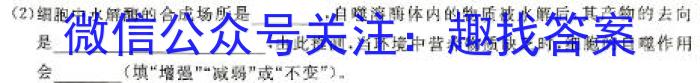 江西省2023~2024学年度七年级下学期阶段评估7 R-JX(二)2生物学试题答案