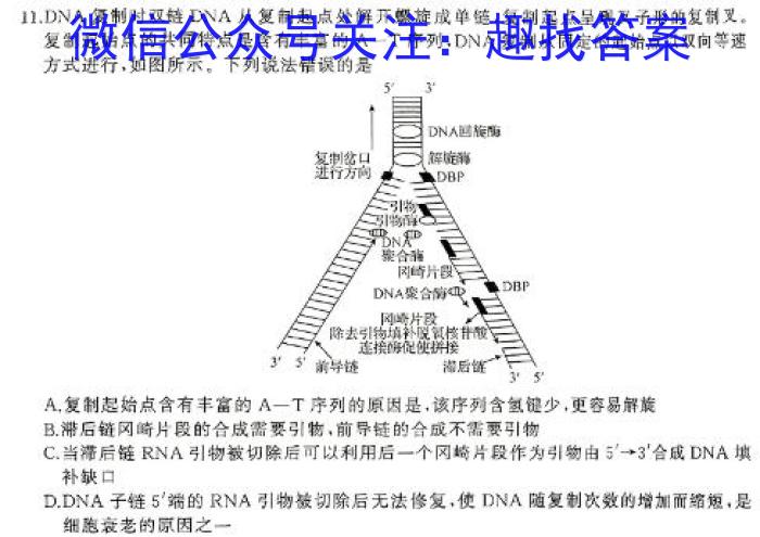 神州智达 2024年普通高中学业水平选择性考试(压轴卷Ⅱ)(六)6生物学试题答案