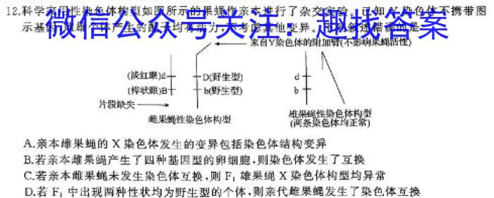 2024届陕西省第三次模拟考试生物学试题答案