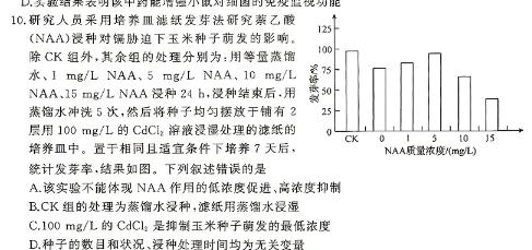 安徽省滁州市全椒县2023-2024学年度第二学期七年级期中教学质量监测试题卷生物