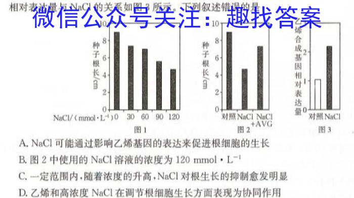 唐山市十县一中联盟2023-2024学年度高二年级第二学期期中考试生物学试题答案