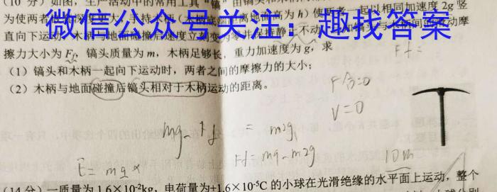 河北省沧州市2023-2024学年度第二学期八年级期末教学质量评估物理试卷答案