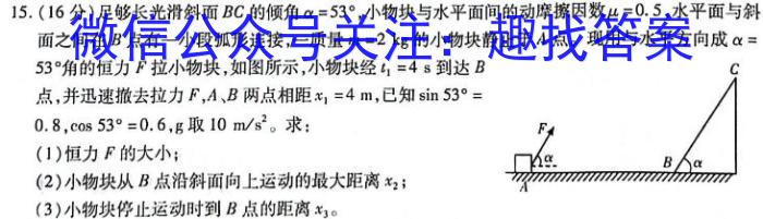 鼎成大联考2024年河南省普通高中招生考试（二）f物理