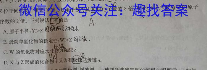 2023-2024学年河北省高一年级下学期3月联考(24-335A)化学