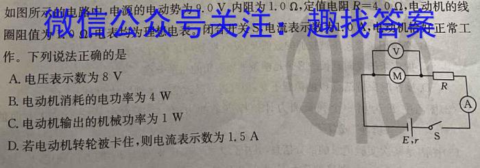 2024届宜春名校联盟九年级综合检测二(24-CZ215c)物理试卷答案