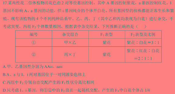2024年广东高考精典模拟信息卷(九)9生物