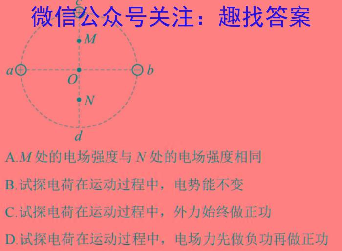 2024届华夏鑫榜安徽高三5月联考(无标题)物理试卷答案