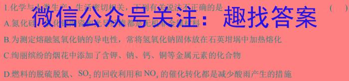 2024届陕西省九年级教学质量检测(⇨⇦)化学