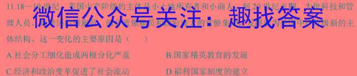 2024年普通高等学校招生全国统一考试金卷(四)4历史试卷答案