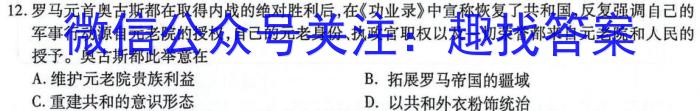 湖北省2024年云学名校联盟高二年级3月联考历史试卷答案