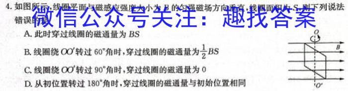 河南省2024年中考模拟示范卷 HEN(四)4物理试卷答案