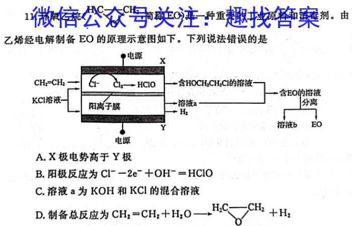 2024年安徽省名校联盟中考模拟卷（三）化学