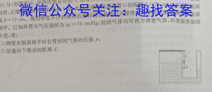 江淮名卷2024年安徽中考押题卷(三)物理试卷答案