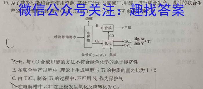 【精品】安师联盟 安徽省2024年中考摸底试卷化学