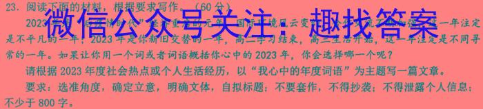 2024届天域联盟安徽大联考高三第二次素质测试/语文